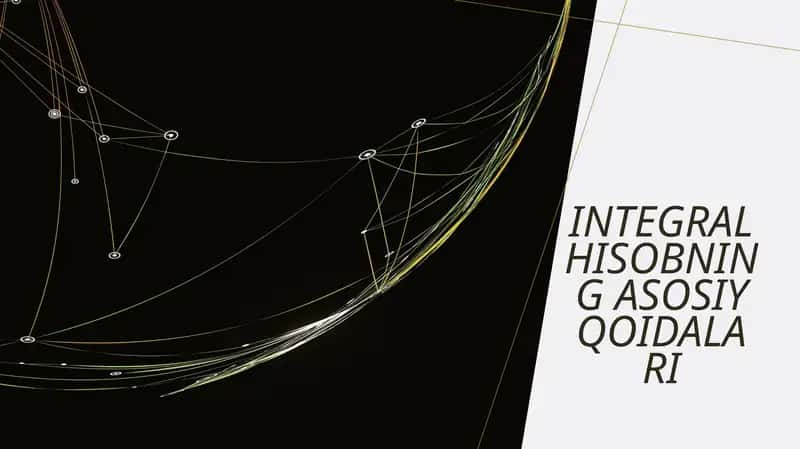 Integral hisobning asosiy qoidalari 1