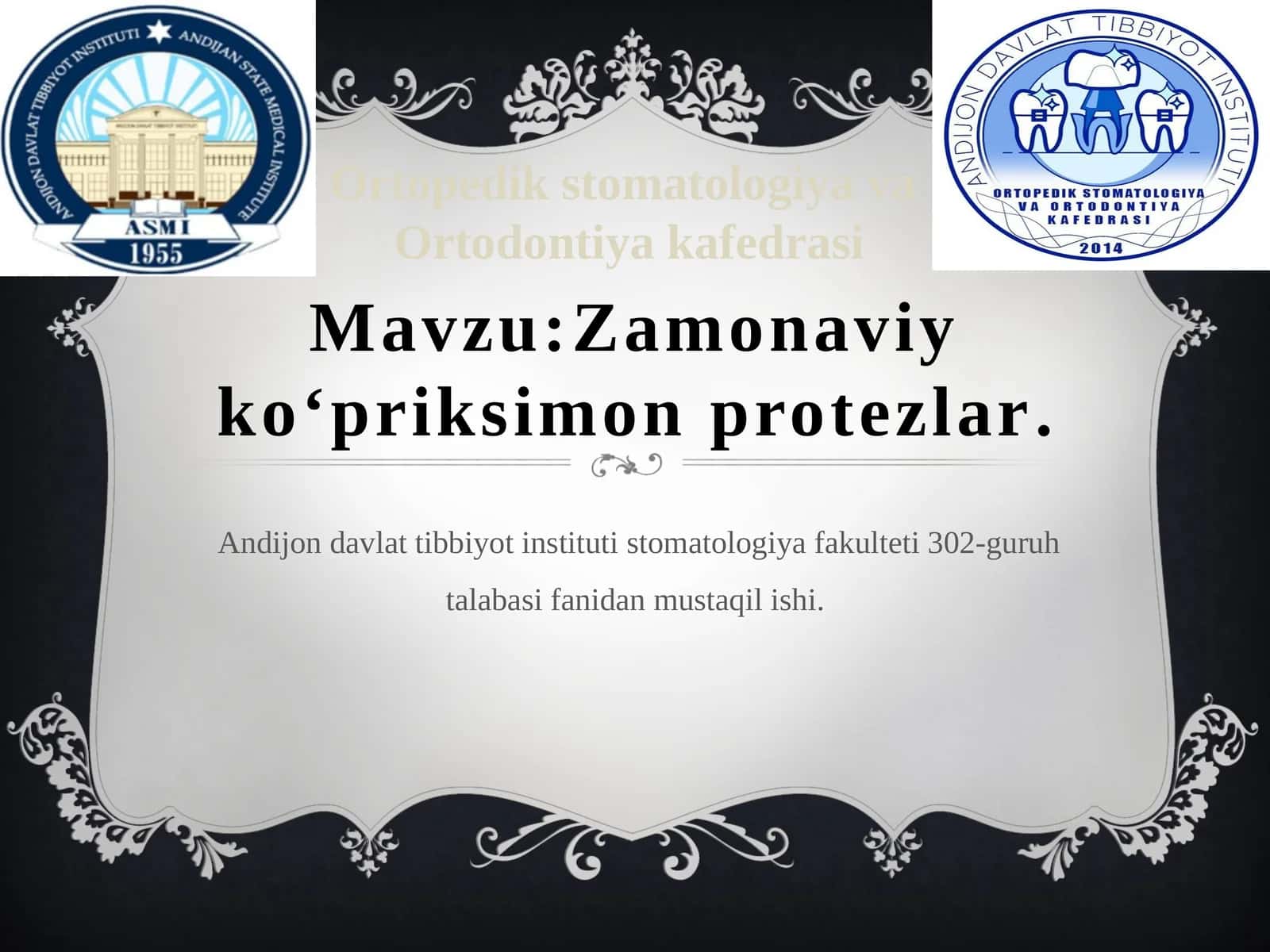 Zamonaviy ko‘priksimon protezlar 1