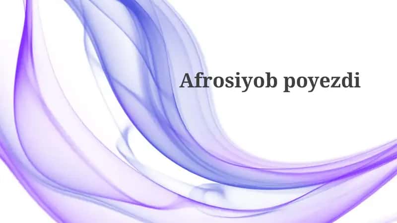 Afrosiyob poyezdi 1