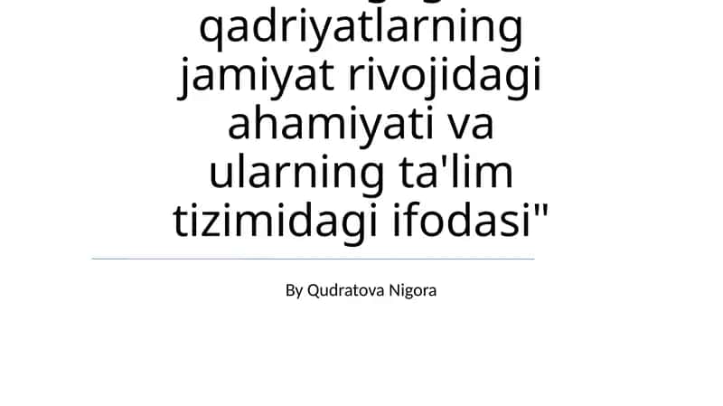 Ta'limda sifat va samaradorlik 1