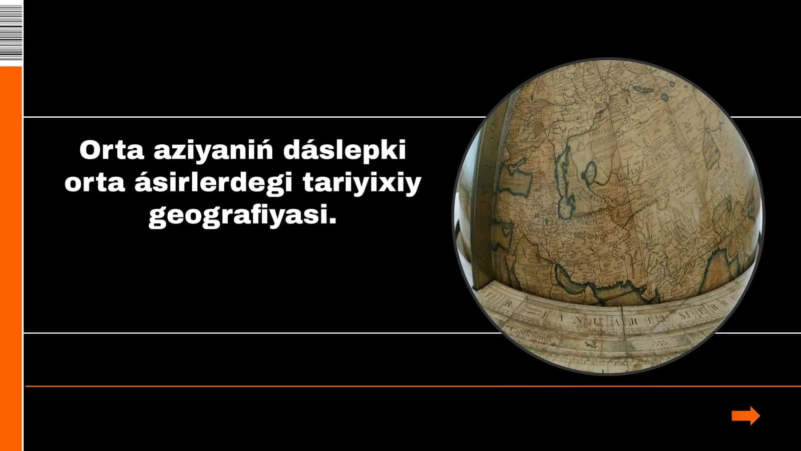 Orta Aziyaniń dáslepki orta ásirlerdegi tariyixiy geografiyasi 1