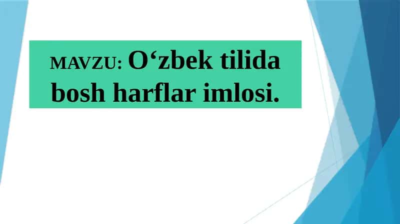 O‘zbek tilida bosh harflarim losi 1