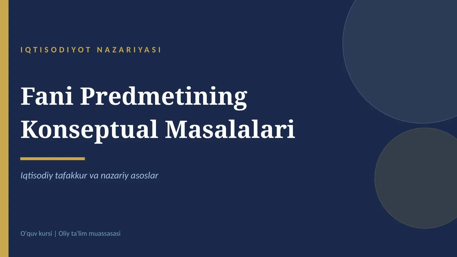 IQTISODIYOT NAZARIYASIGA KIRISH KONSEPSIYASI 1