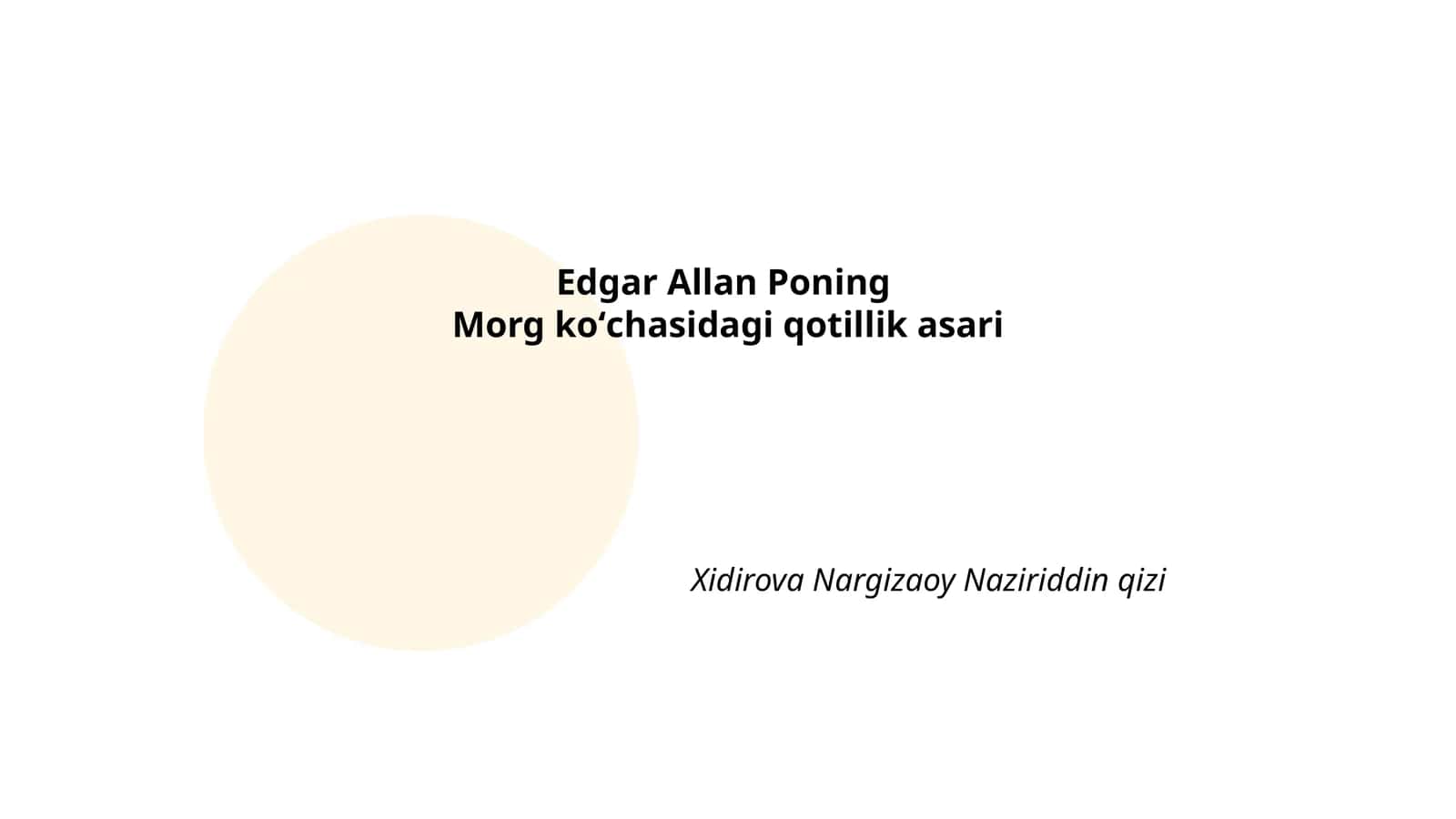Morg koʻchasidagi qotillik asari 1