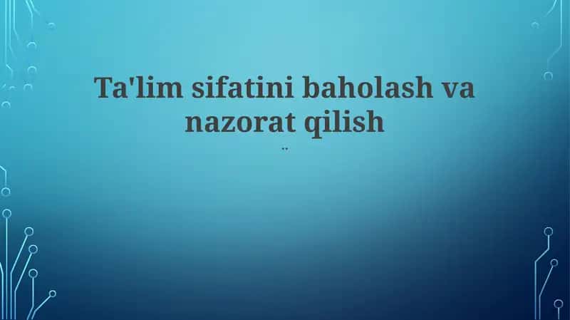 Baholash Usullari va Asboblari 1