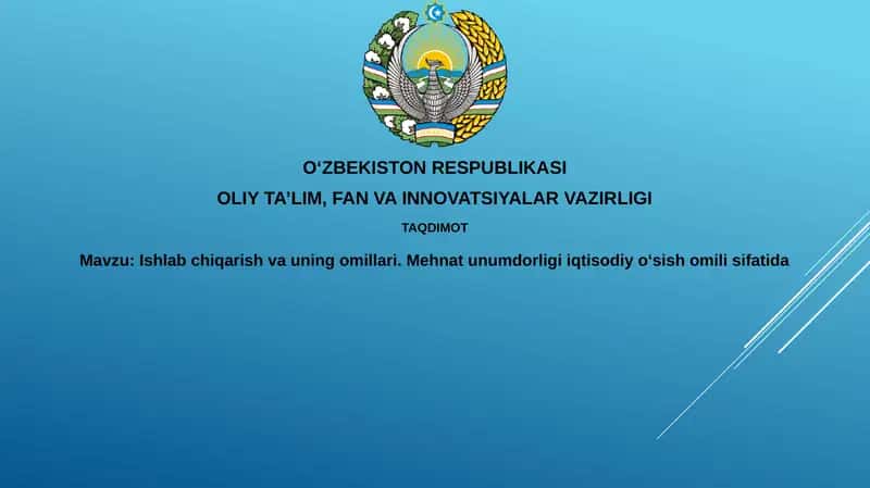 Ishlab chiqarish va uning omillari 1