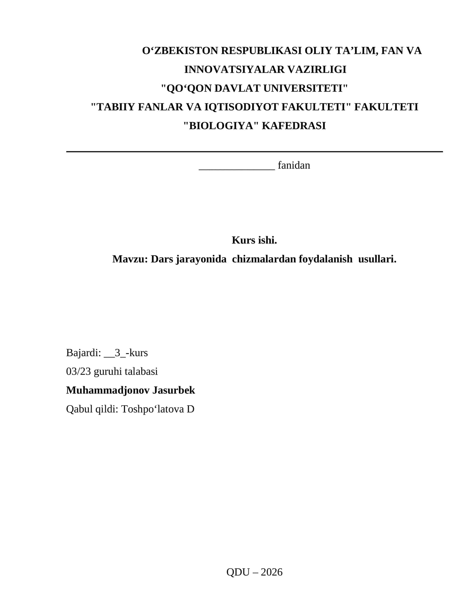 Dars jarayonida chizmalardan foydalanish usullari 1