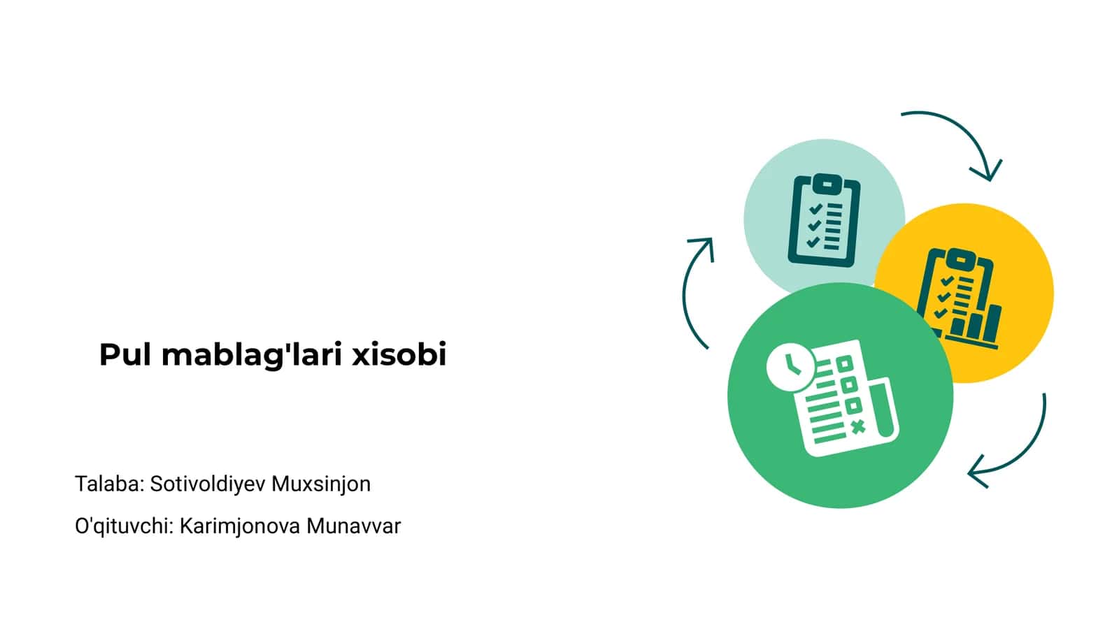 Pul mablag'lari xisobi 1
