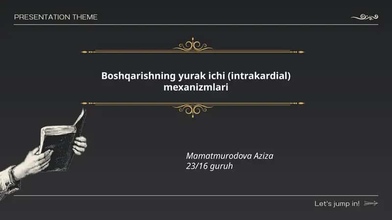 Boshqarishning yurak ichi (intrakardial) mexanizmlari 1