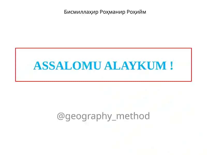 O‘tilgan mavzuni takrorlash