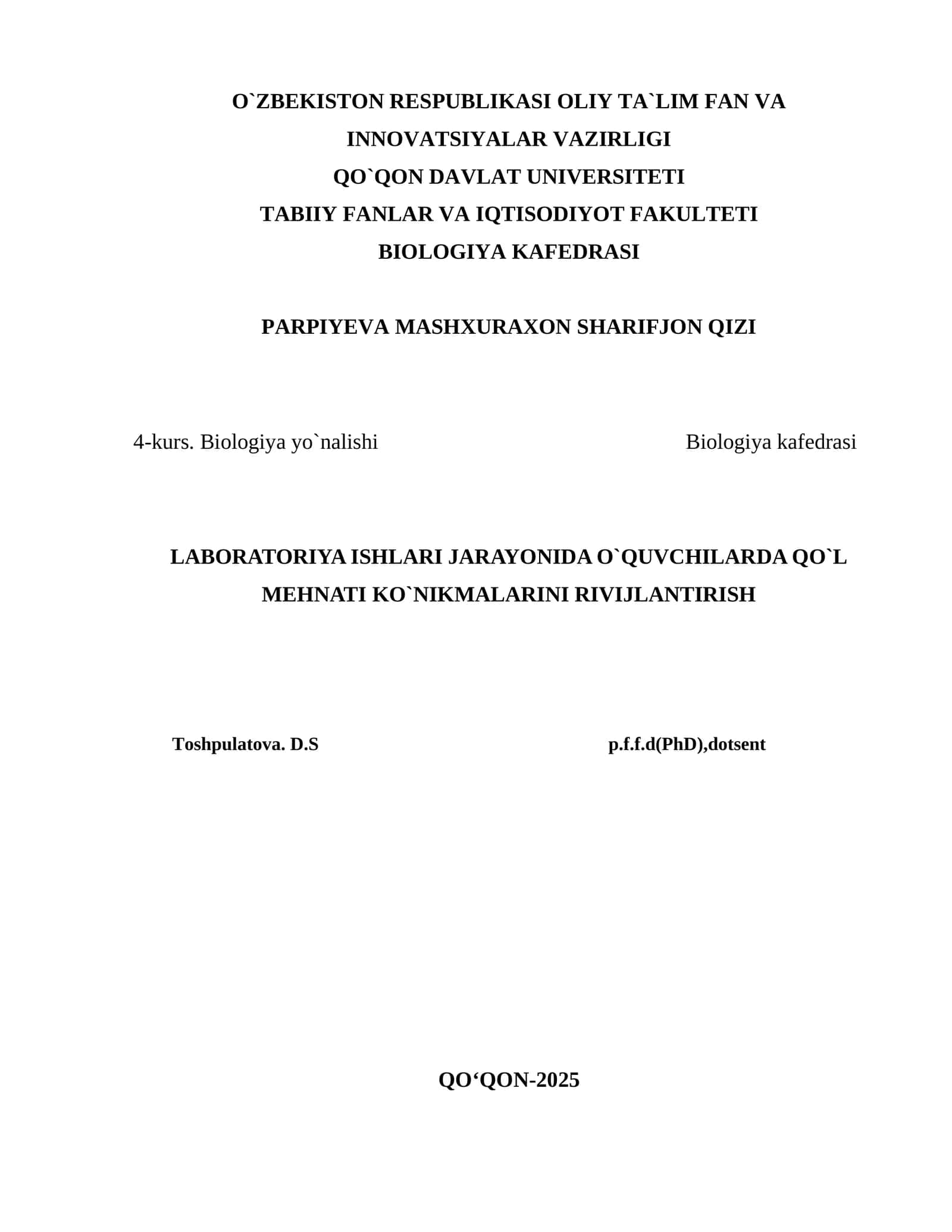 Biologiya Laboratoriya Uchun Ta'lim Materiallari 1