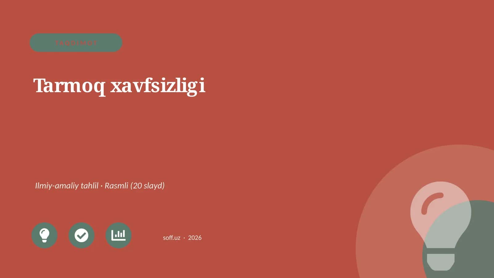 Tarmoq xavfsizligi 1