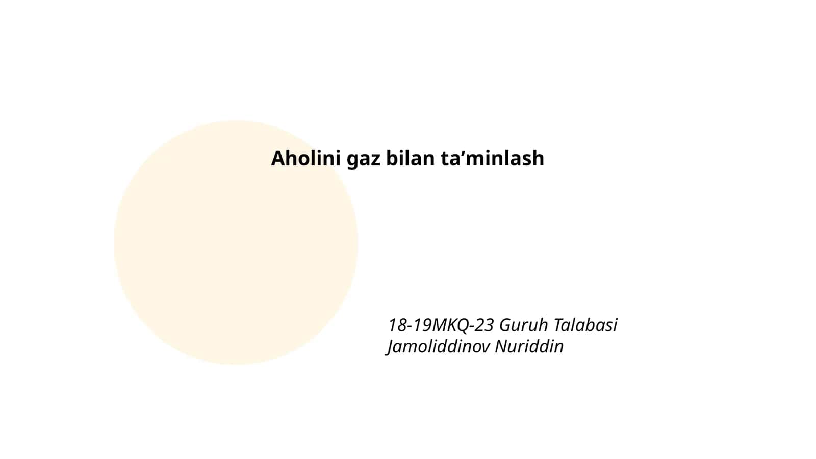 Gaz ta'minoti tizimlari 1