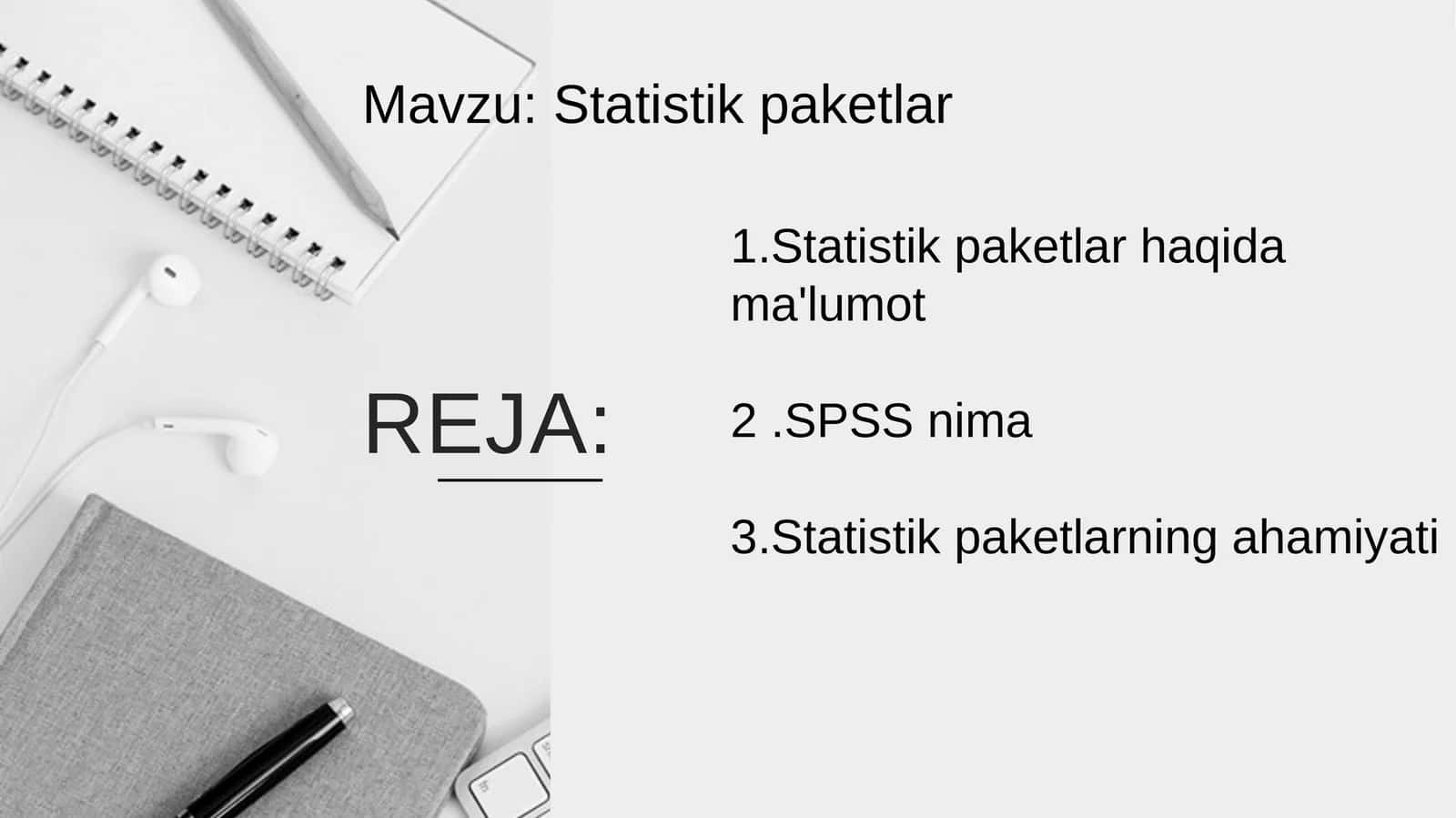 Statistik paketlar 1