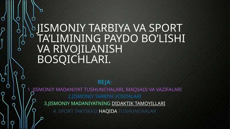 Jismoniy tarbiya va sport ta'limi 1