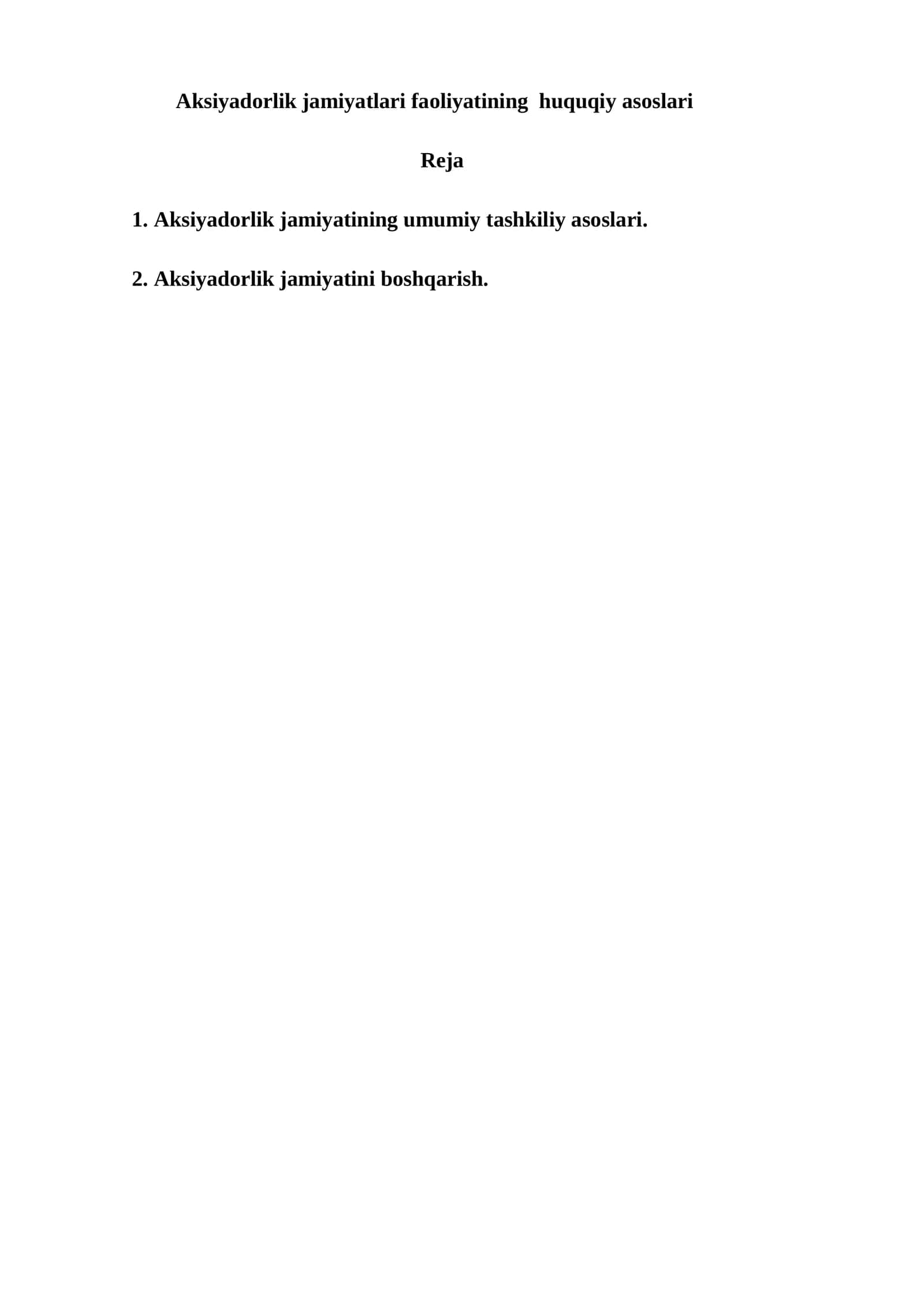 Aksiyadorlik jamiyatlari faoliyatining huquqiyasoslari 1