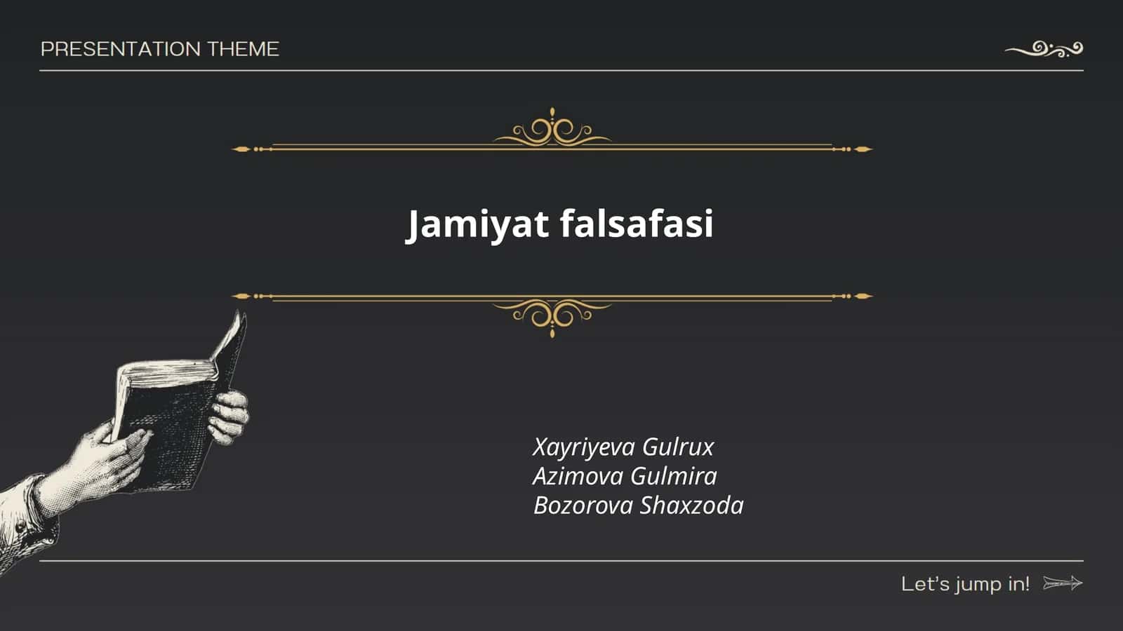 Jamiyat falsafasi 1