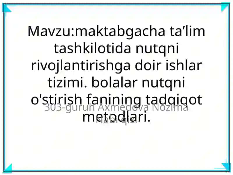 Nutqni O'stirish Fanining Tadqiqot Metodlari