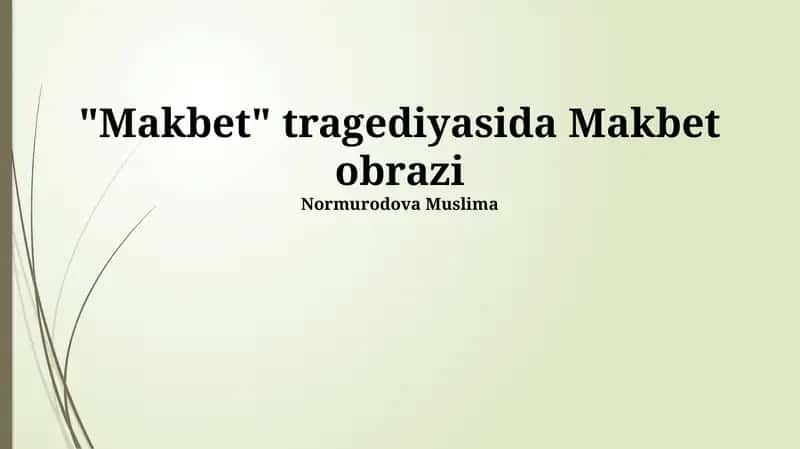 Makbet Tragediyasi 1