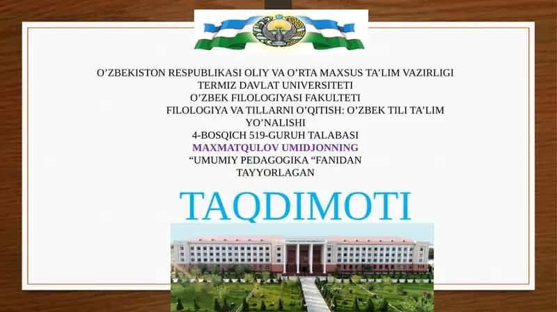 TA'LIMNI TASHKIL ETISHNING NOAN’ANAVIY SHAKLLARI 1