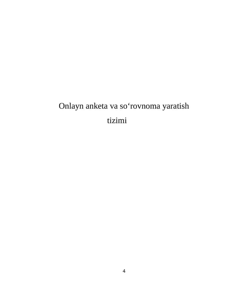 Onlayn anketa va so‘rovnoma yaratish tizimi 1