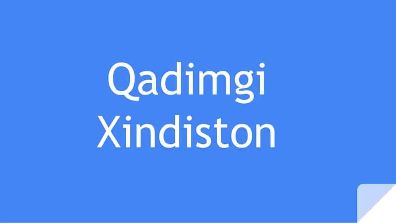 Qadimgi Xindiston 1