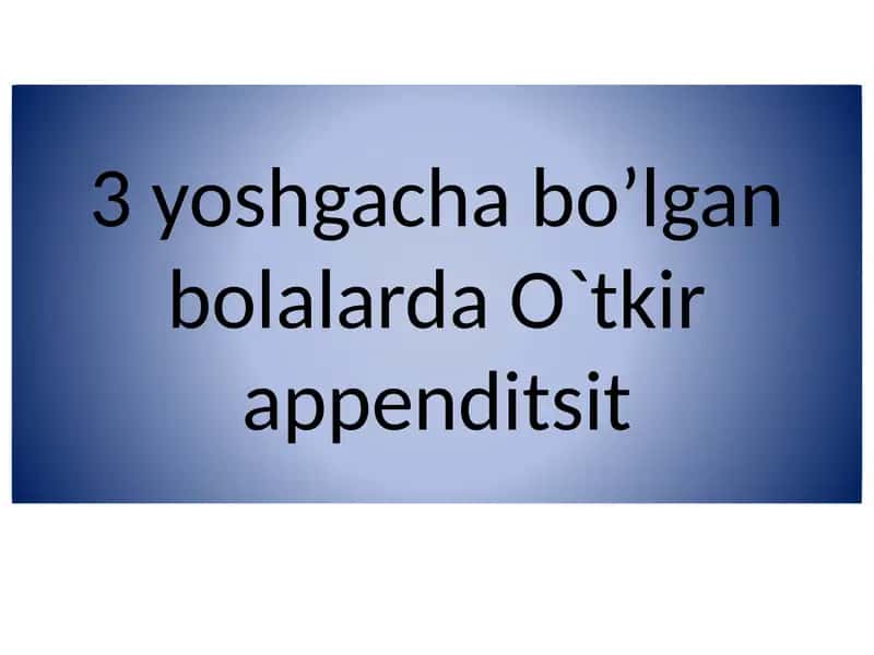 O`tkir appenditsit 1