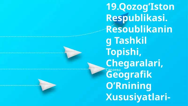 Qozog’Iston Respublikasi. Resoublikaning Tashkil Topishi, Chegaralari, Geografik O’Rnining Xususiyatlari 1