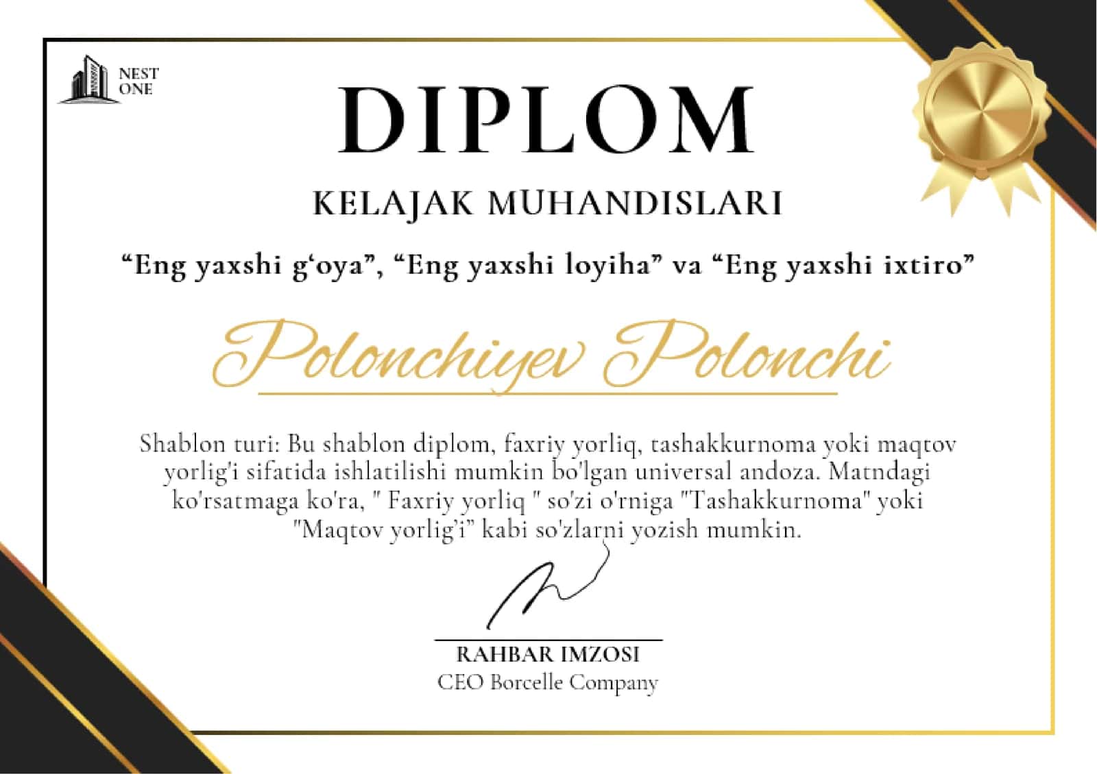 Diplom namuna 1