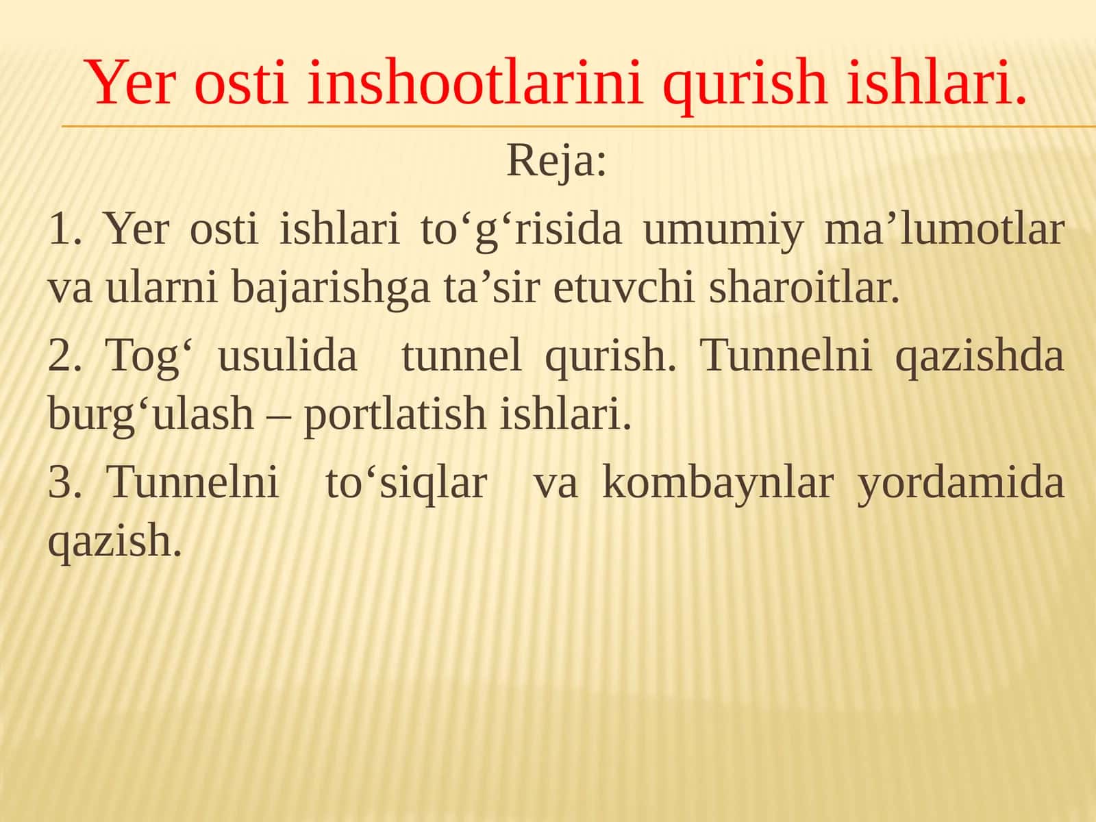 Yerosti inshootlarini qurish ishlari 1