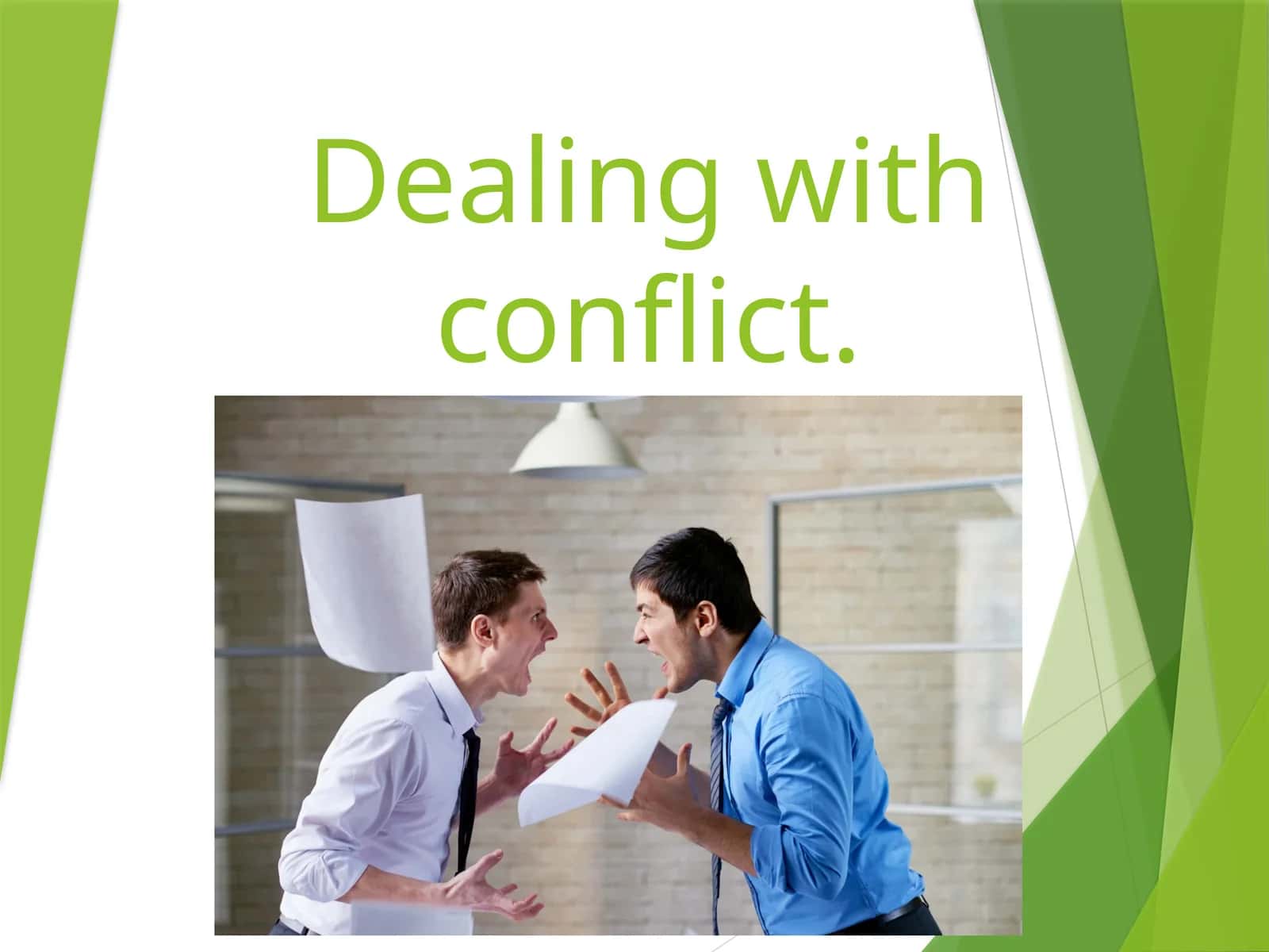 10-sinf Ingliz tili fanidan Dealing with conflict dars taqdimoti 1