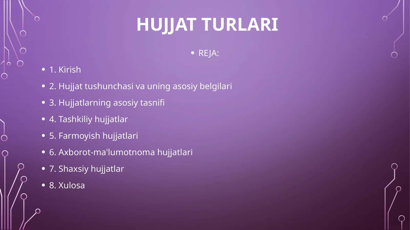 Hujjat turlari 1