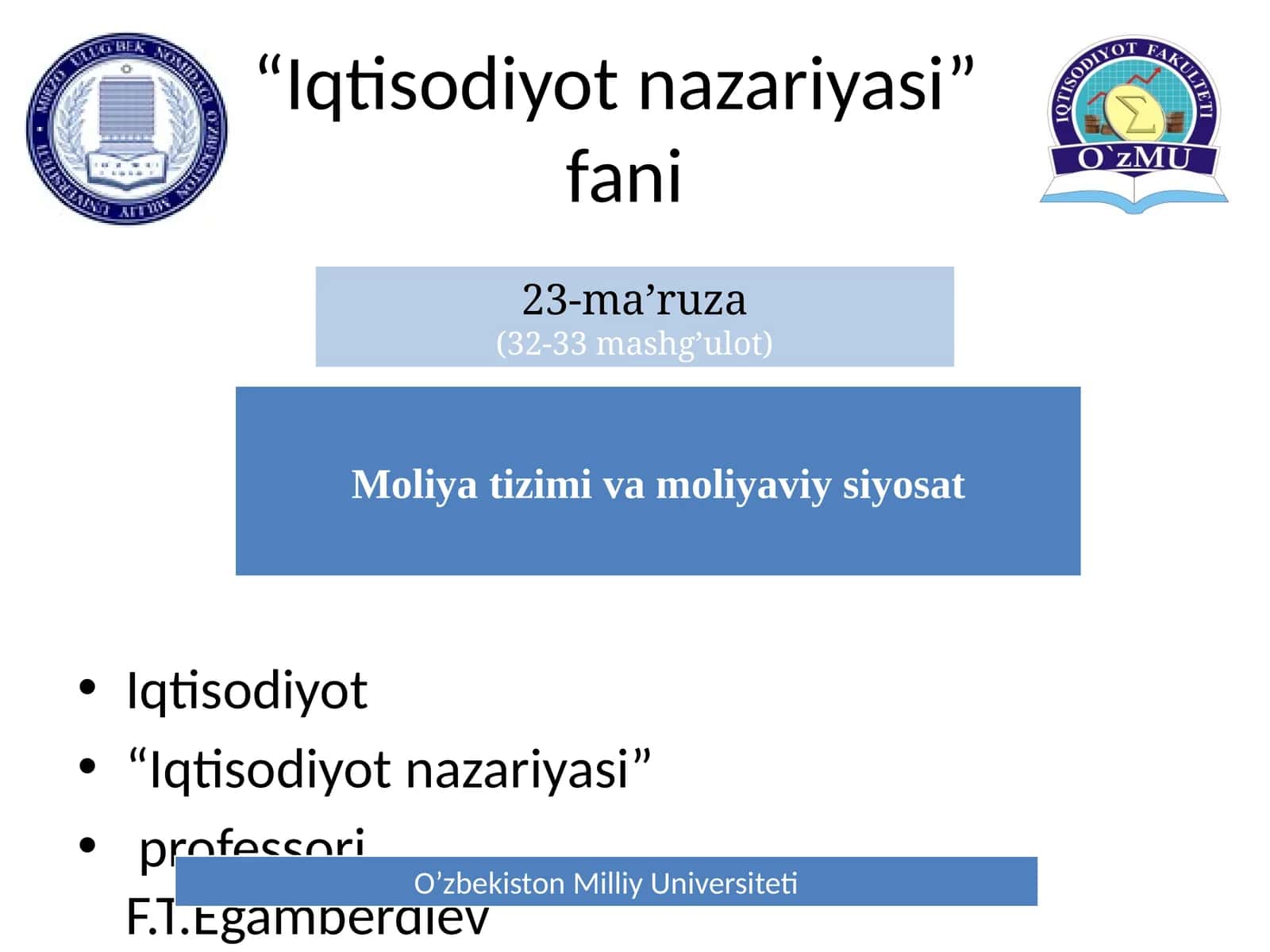 Iqtisodiyot nazariyasi 1