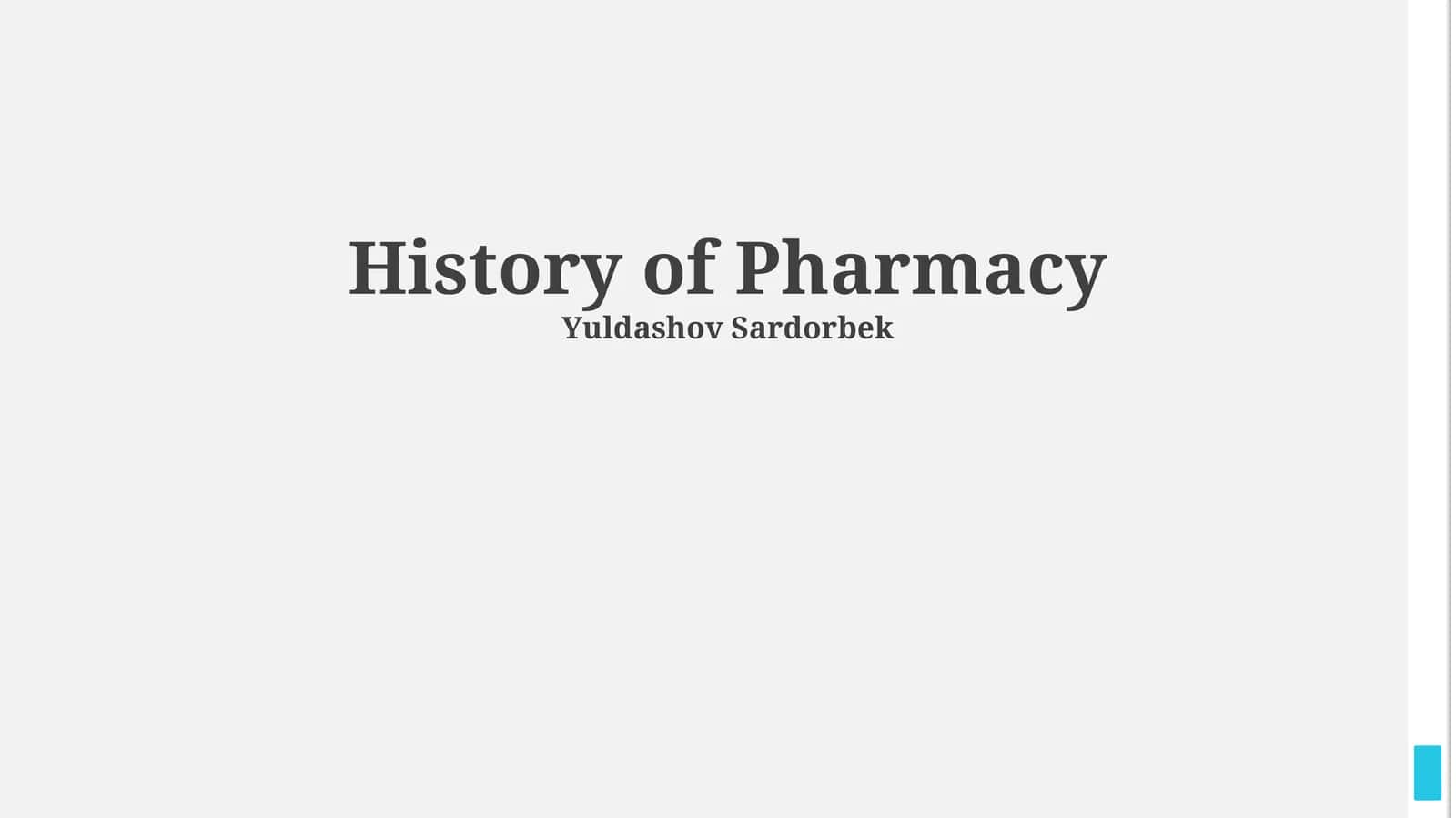 History of Pharmacy 1