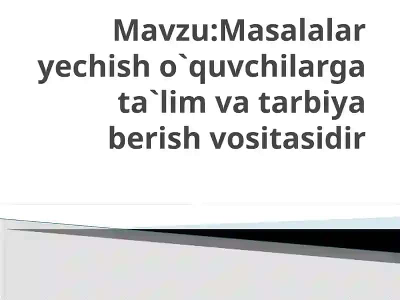 Jismoniy Masalalar