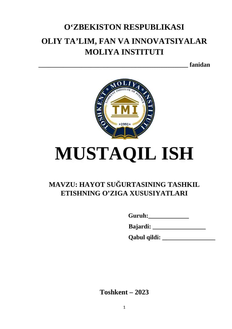 Umrbod renta to'lovi bilan uzoq muddatli hayot sug'urtasi 1
