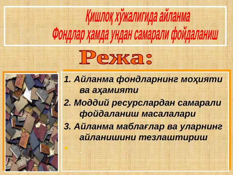 Қишлоқ хўжалигида айланма 1