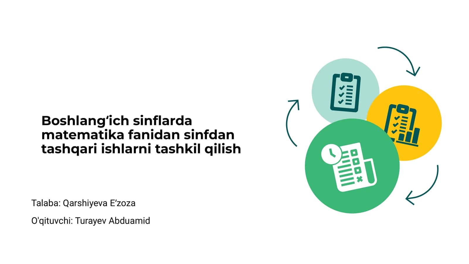 Sinfdan tashqari ishlarni tashkil qilish 1
