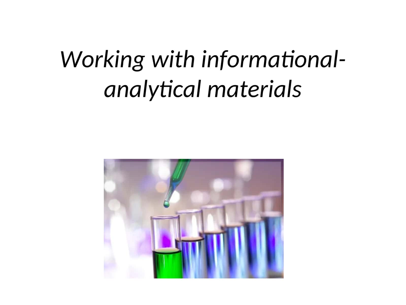 Analytical Chemistry 1