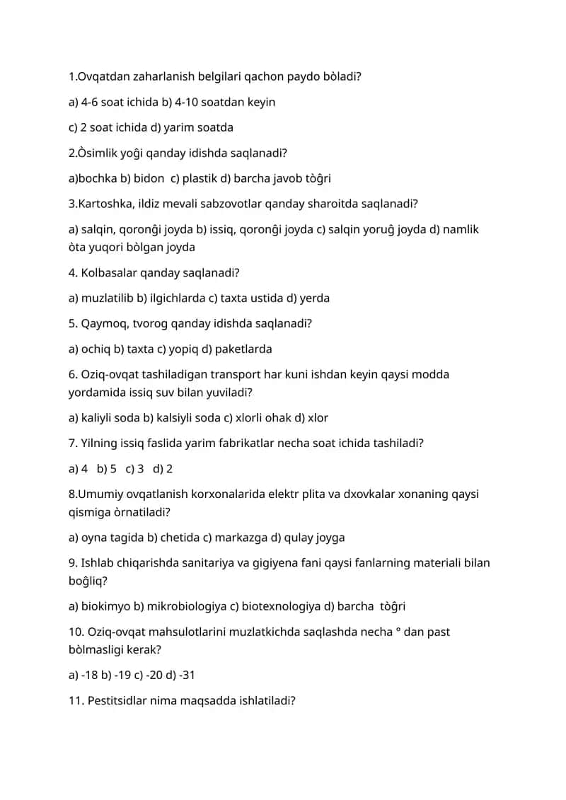 Ovqatdan zaharlanish belgilari 1