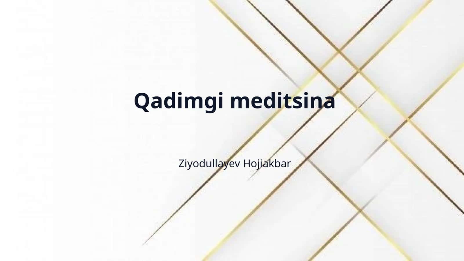 Qadimgi meditsina 1