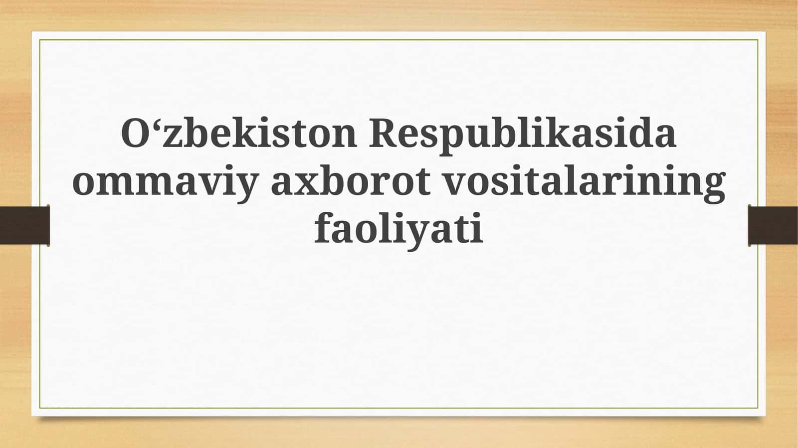 Ommaviy axborot vositalari 1