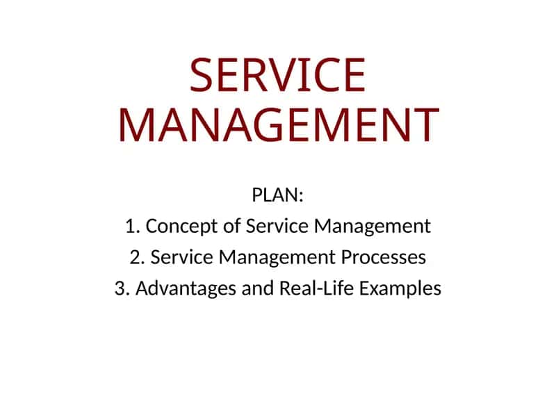 Service Management 1