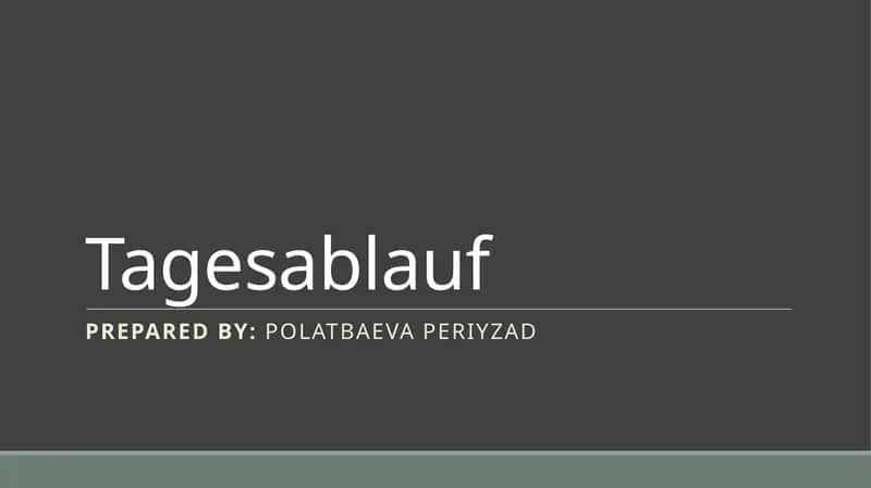 Tagesablauf 1