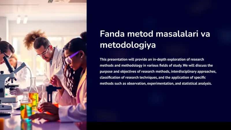 Fanda metod masalalari va metodologiya 1