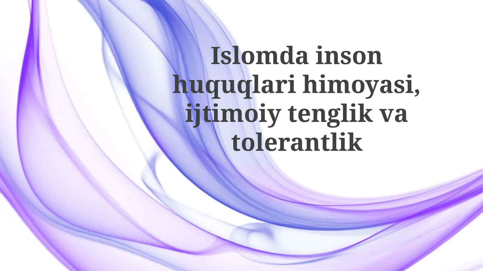Islom huquqida ijtimoiy adolat va tenglik 1