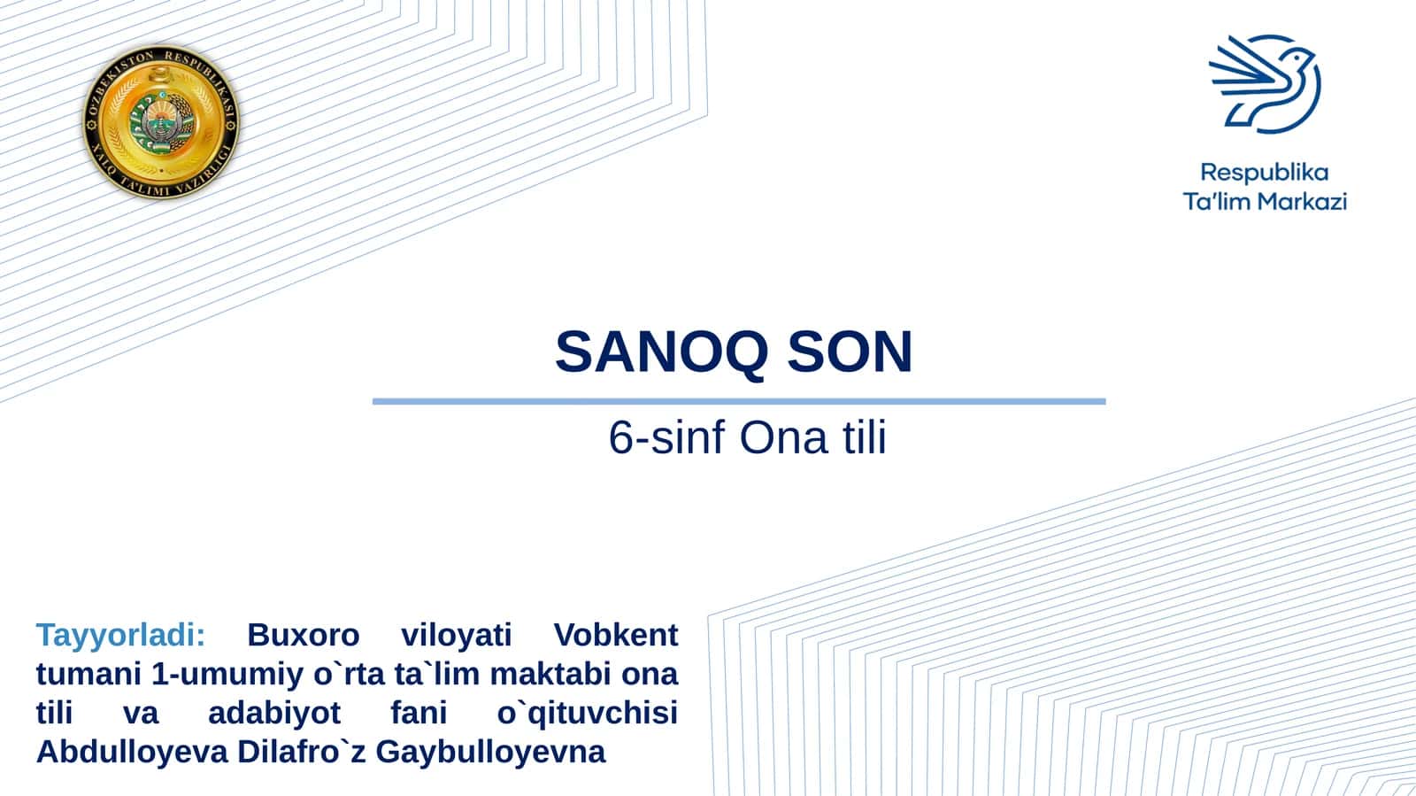 SANOQ SONLAR 1