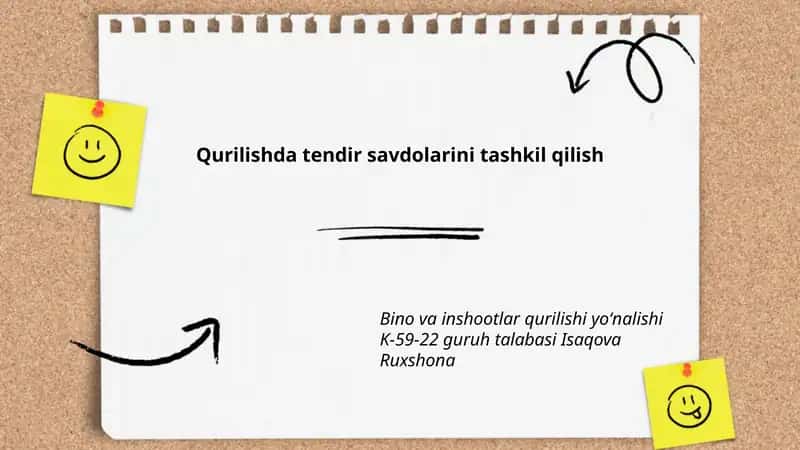 Qurilishda tendir savdolarini tashkil qilish 1