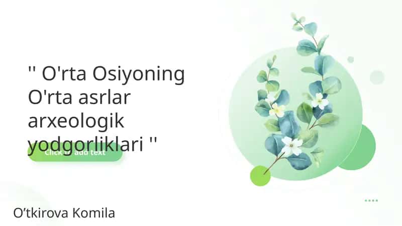 O'rta Osiyoning O'rta asrlar arxeologik yodgorliklari 1