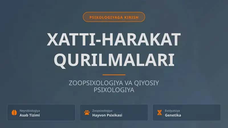 Zoopsixologiya va Qiyosiy Psixologiya 1